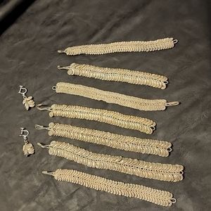 Lot of costume silver tone bracelets